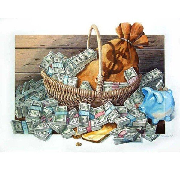 Картина куча денег