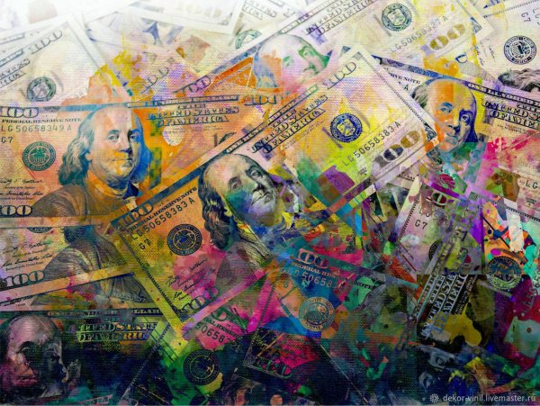 Картина интерьерная "деньги"