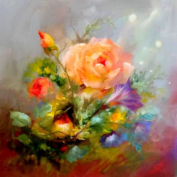 Художник Дарчук Ольга картины цветы