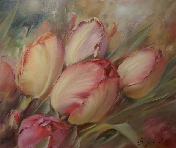 Картины Жанны Когай пионы