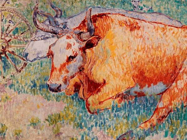 Михаил Ларионов. Волы на отдыхе.