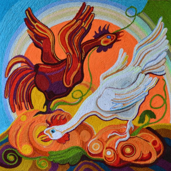 Ниткография Жар птица