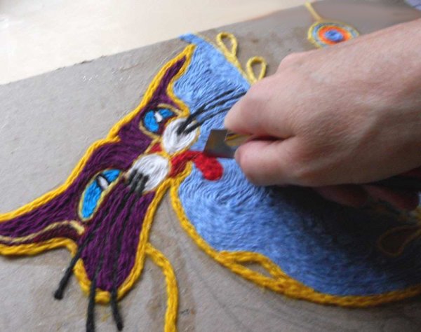 Рисование шерстяными нитками