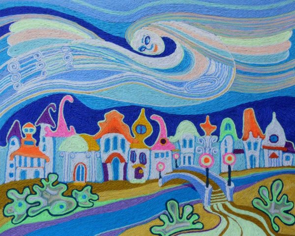 Картины в технике ниткография