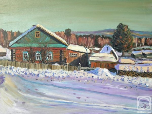 Картина Николая Петровича Крымова зимний вечер