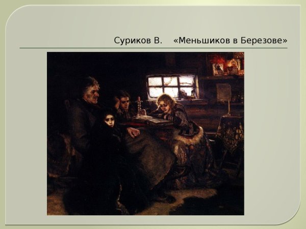 Суриков Меншиков в Березове