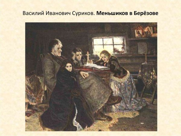 Василий Иванович Суриков Меншиков в берёзове описание
