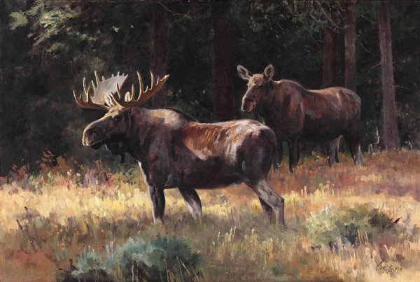 Сохатый в живописи