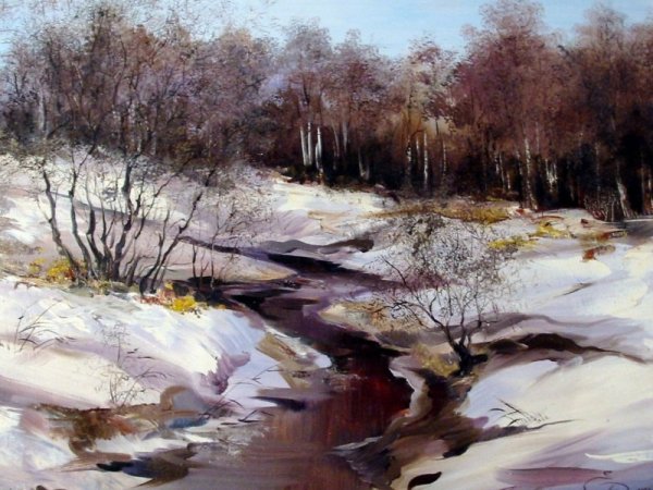 Художник Левитан проталины