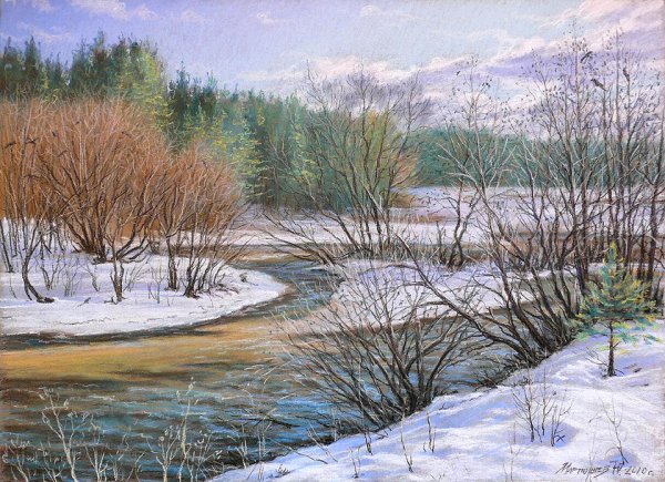 Весна живопись художника Мартюшев Юрий