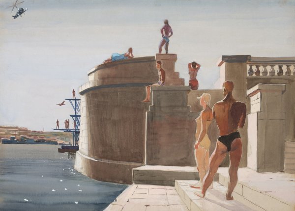 Александр Дейнека "лыжники", 1926