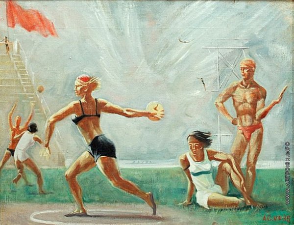 Александр Александрович Дейнека спящий ребенок с васильками