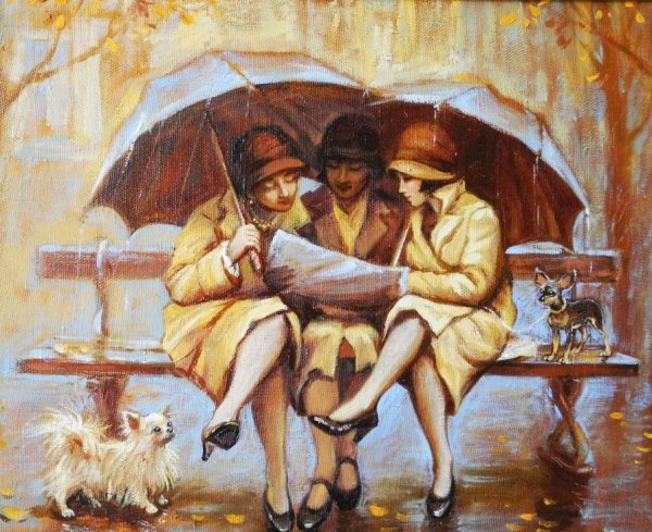 Ольга Симонова художник под дождем