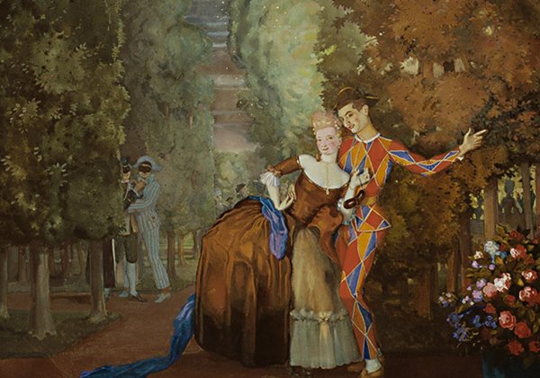 Константина Сомова "Арлекин и дама"