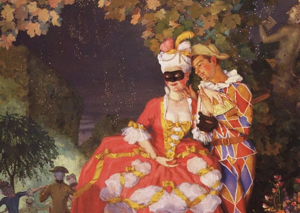 Константина Сомова "Арлекин и дама"