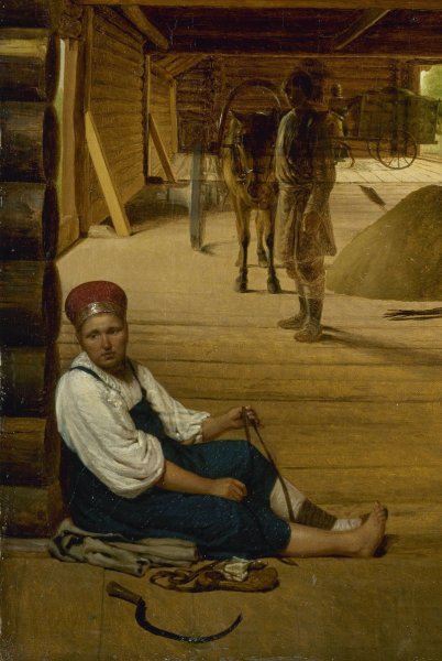 Гумно картина Венецианова