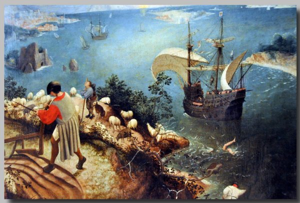 Питер брейгель старший падение Икара 1558