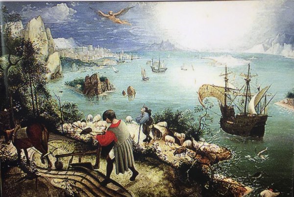 Питер брейгель падение Икара