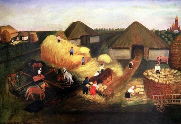 Венецианов гумно 1821