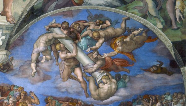 Фреска страшный суд Микеланджело