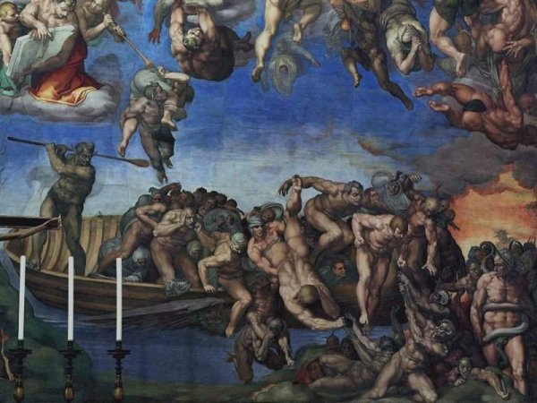 Фреска страшный суд Микеланджело