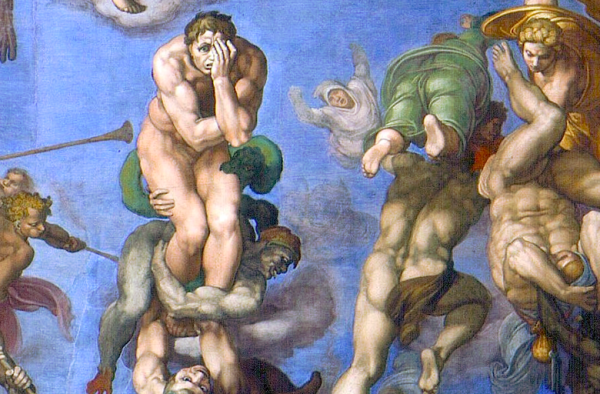 Фреска страшный суд Микеланджело