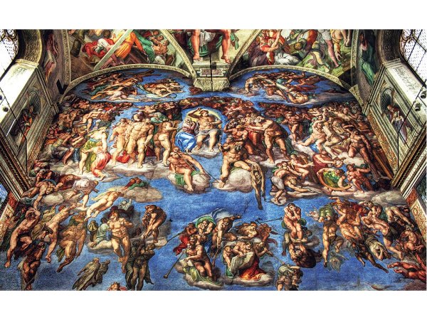 Битва титанов картина Микеланджело