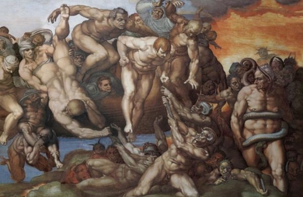 Фреска страшный суд Микеланджело