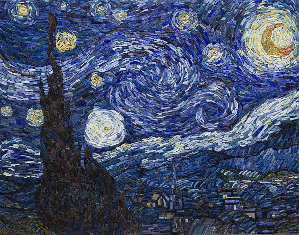 Ван Гог Звездная ночь фон