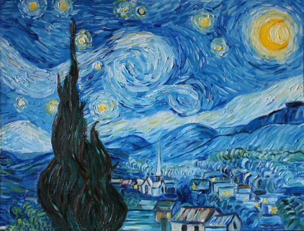Звездная ночь Ван Гог 4к