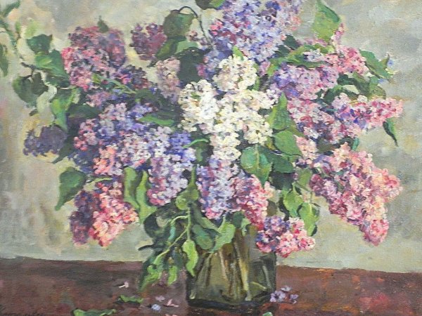 Пётр Кончаловский сирень в корзине