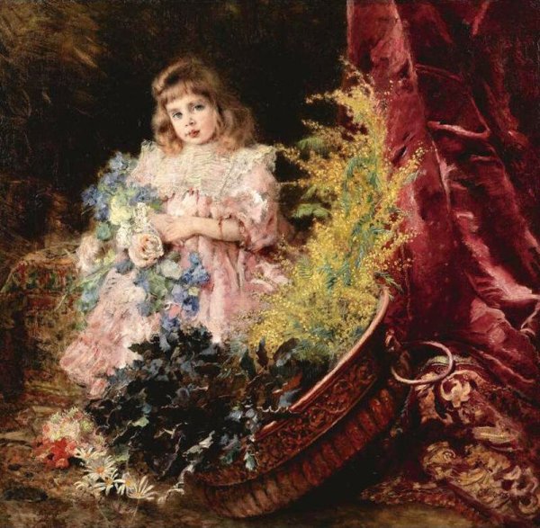 Константин Маковский портрет девочки