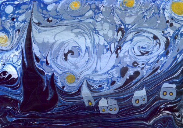 Турецкая живопись эбру