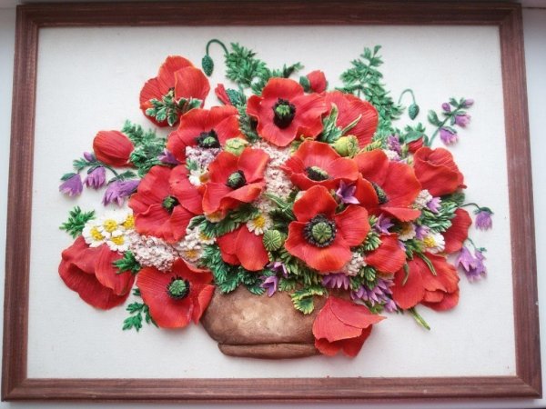 Цветы из соленого теста