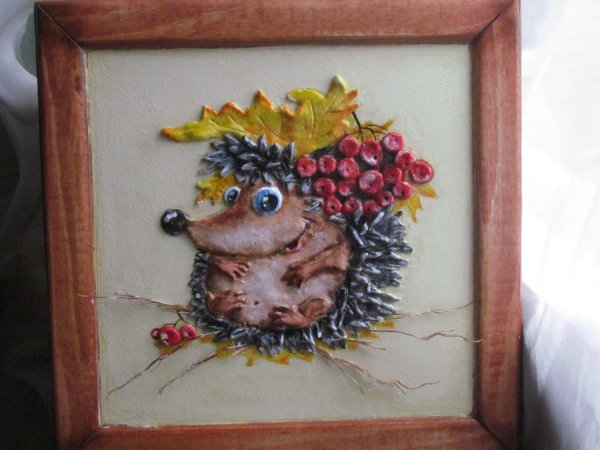 Осеннее панно из соленого теста