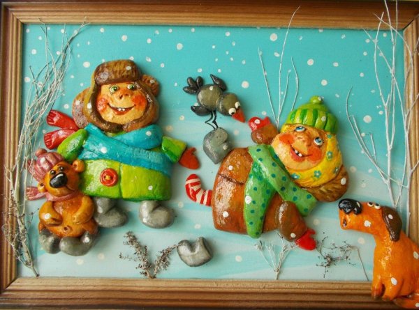 Композиция из соленого теста