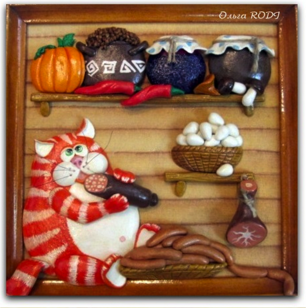 Панно из соленого теста на кухню