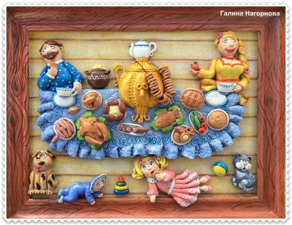 Соленое тесто панно для кухни