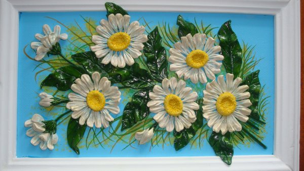 Цветы из соленого теста