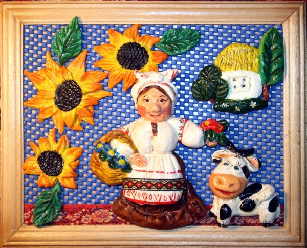 Панно из соленого теста сказочные