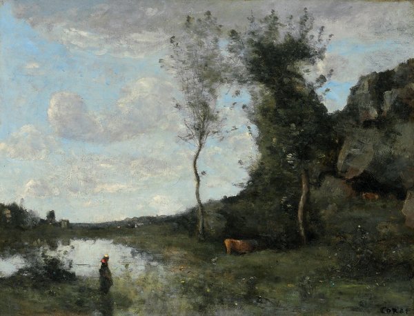 Камиль коро. Собор в Нанте, 1860