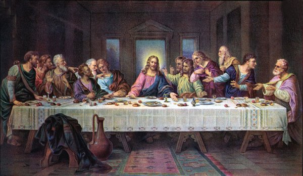 Картина вечеря Господня да Винчи