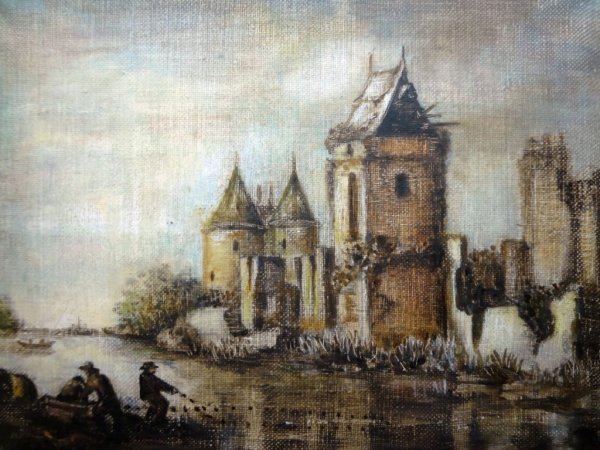 Композиция пейзаж с замком