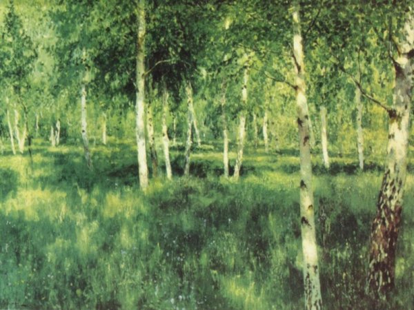 Исаак Левитан Березовая роща