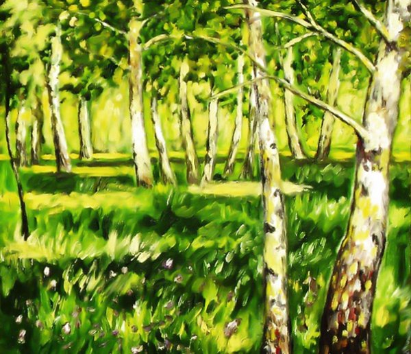 Берёзовая роща Левитан описание картины