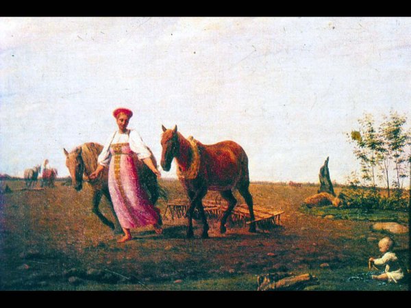 Венецианова на пашне Весна