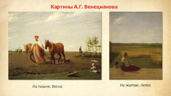 Венецианов на пашне Весна
