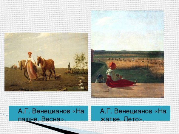 Венецианова на пашне Весна