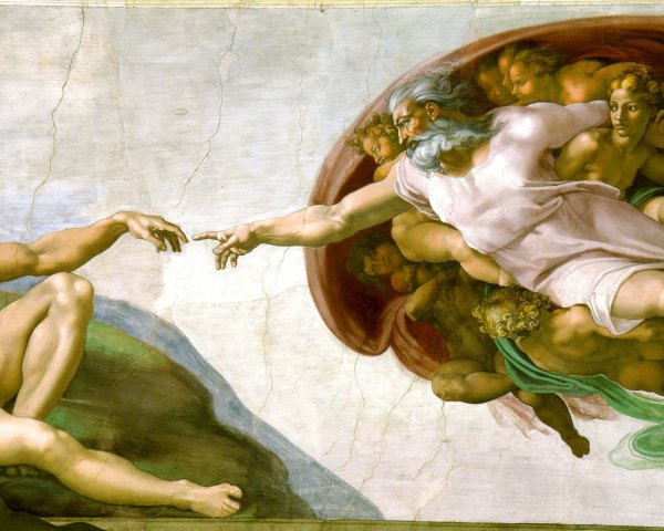 Микеланджело Сотворение Адама