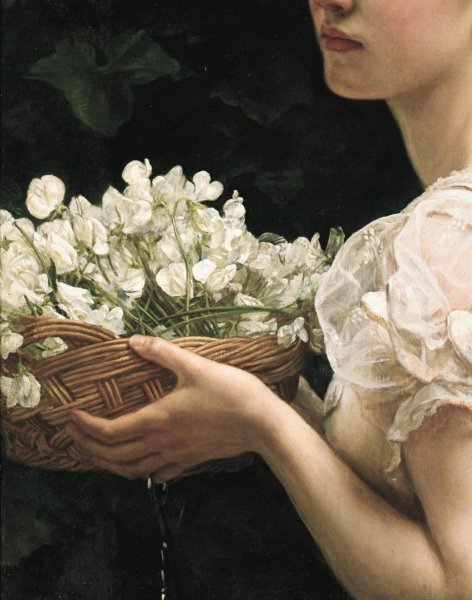 Цветок в руке живопись